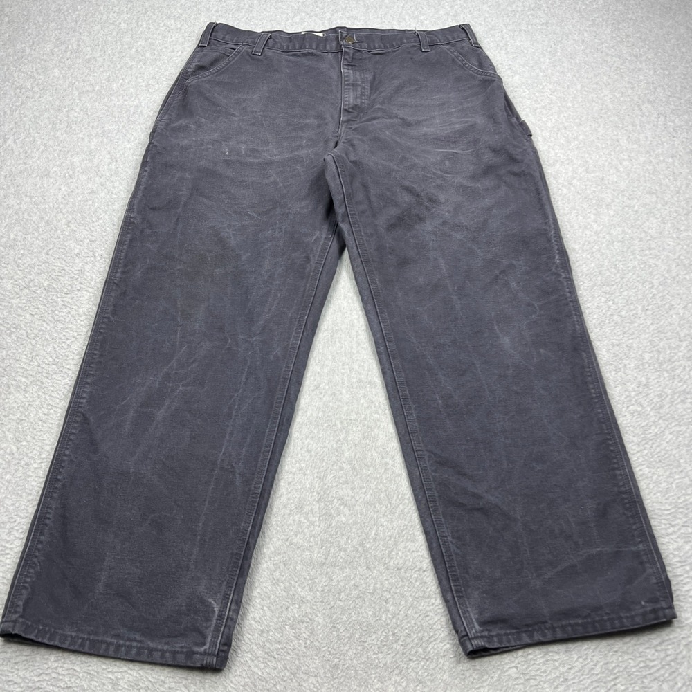 Carhartt B11 PTB Pants Mens 40x30 Blue Dungaree Canvas Work Carpenter Utility